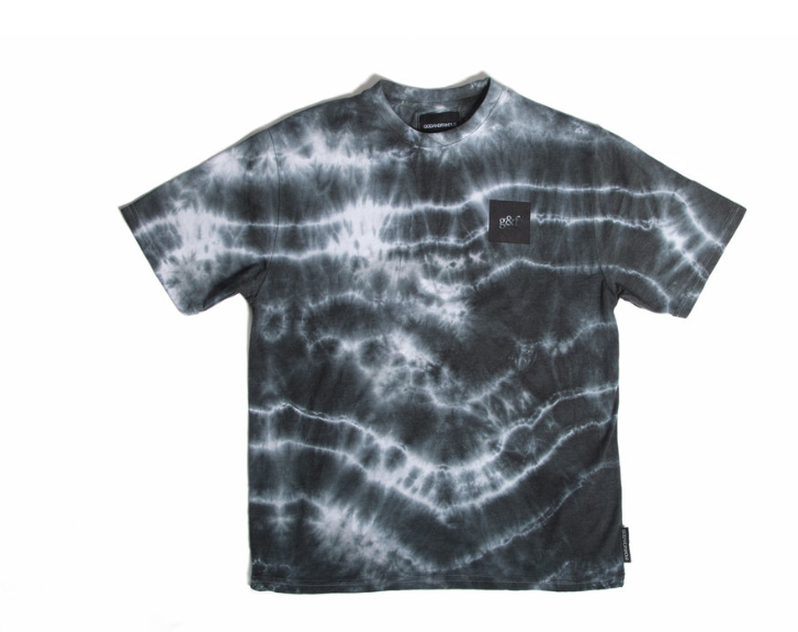 GODANDFAMOUS TIE DYE TEE - BLACK