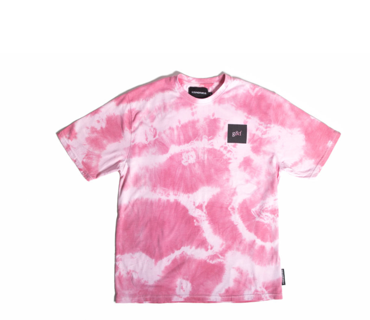 pink tie dye graphic tee