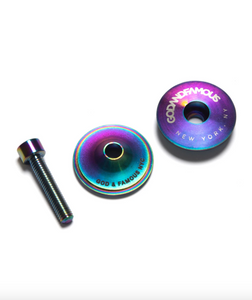 Godandfamous Team Titanium Top Cap - Oil Slick