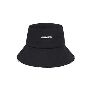 UNDERWATER Basic  Logo embroidery washed and worn down canvas fisherman's hat