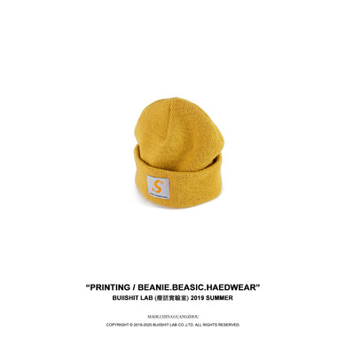 BUllSHITLAB Knitted cold hat solid color melon skin hat